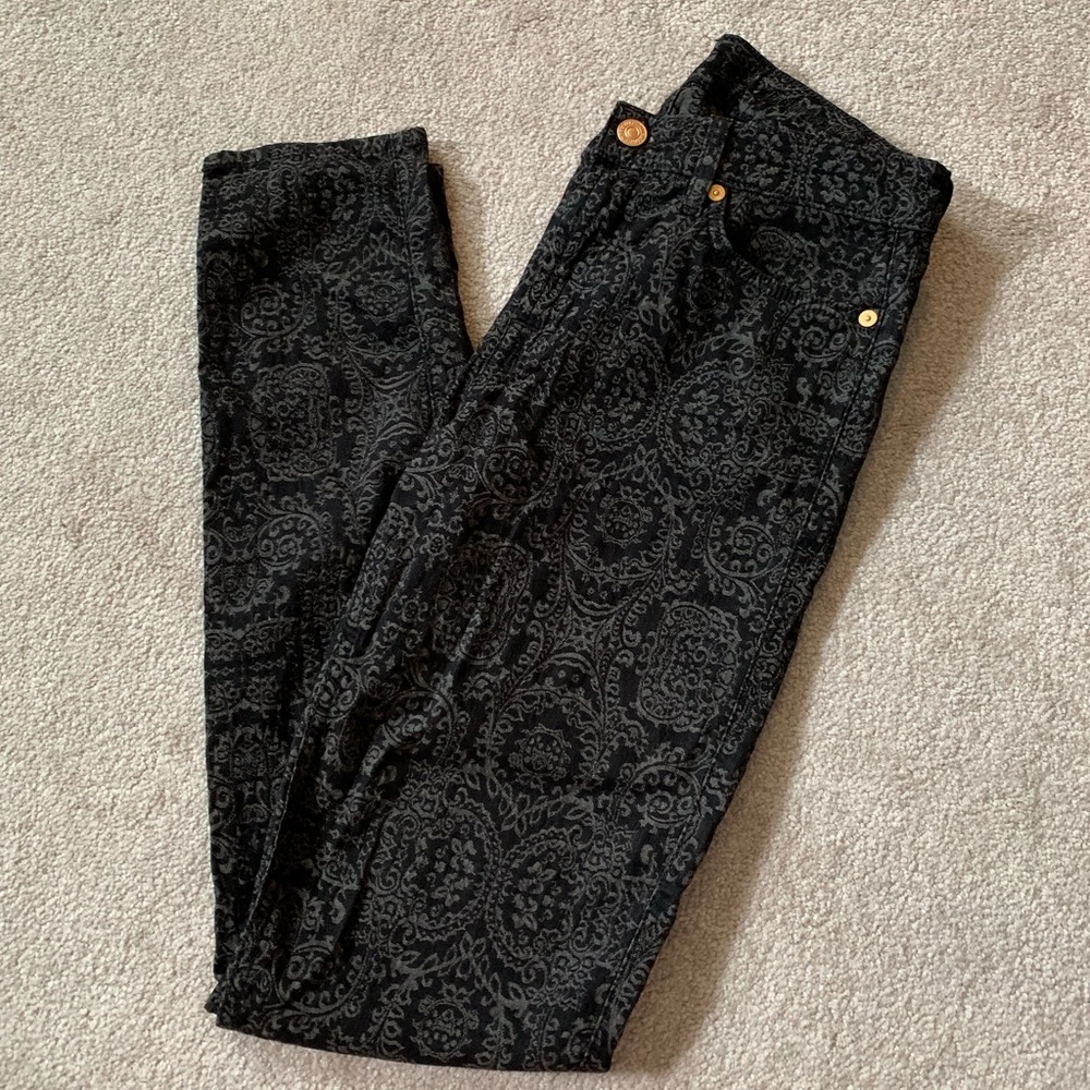 7 For All Mankind Patterned Skinny Jeans